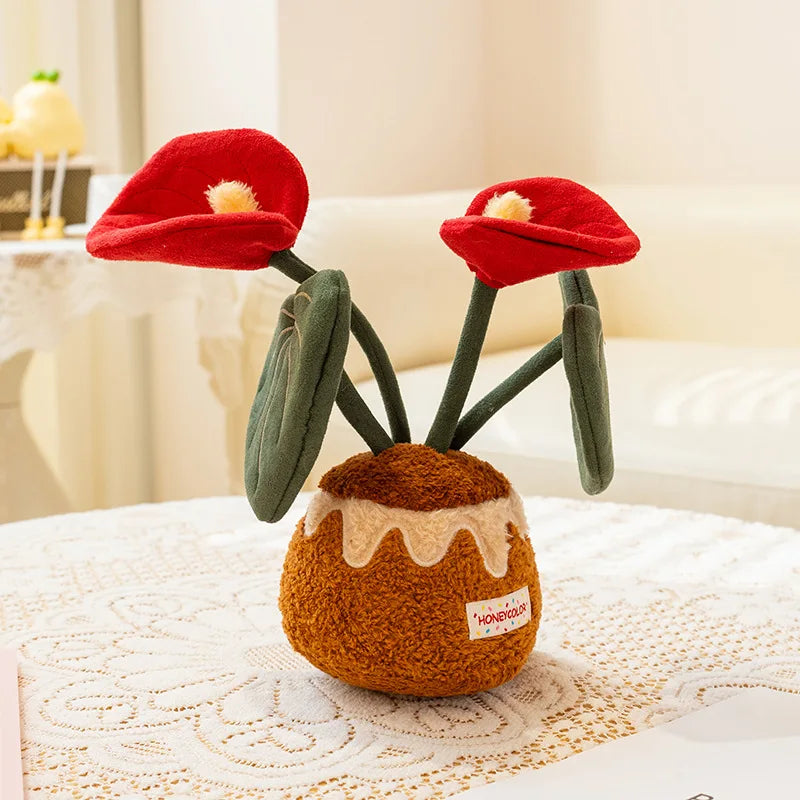 EZBABY Cute Potted Succulent Tree Plush | Fake Plant Stuffed Décor