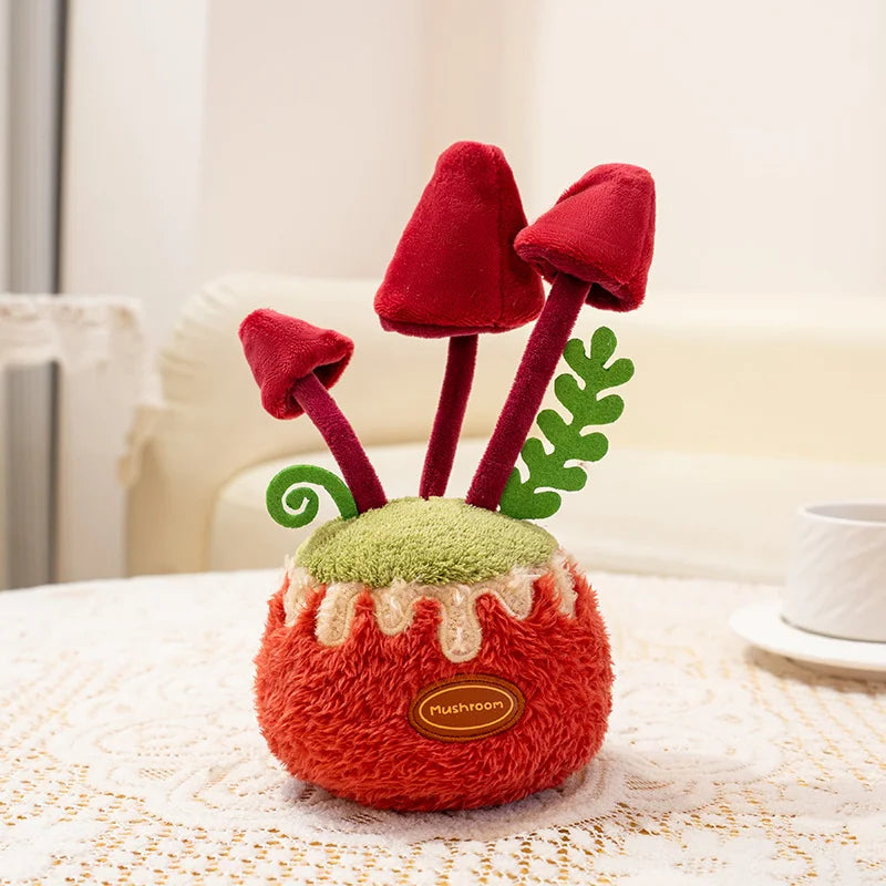 Potted Mushroom Plush | Kawaii Stuffed Mushroom in a Pot