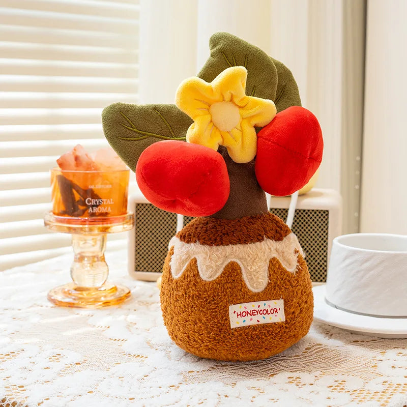 Sunflower Potted Plush Doll – Scented Artificial Plant, 4-12" | 10-30 cm