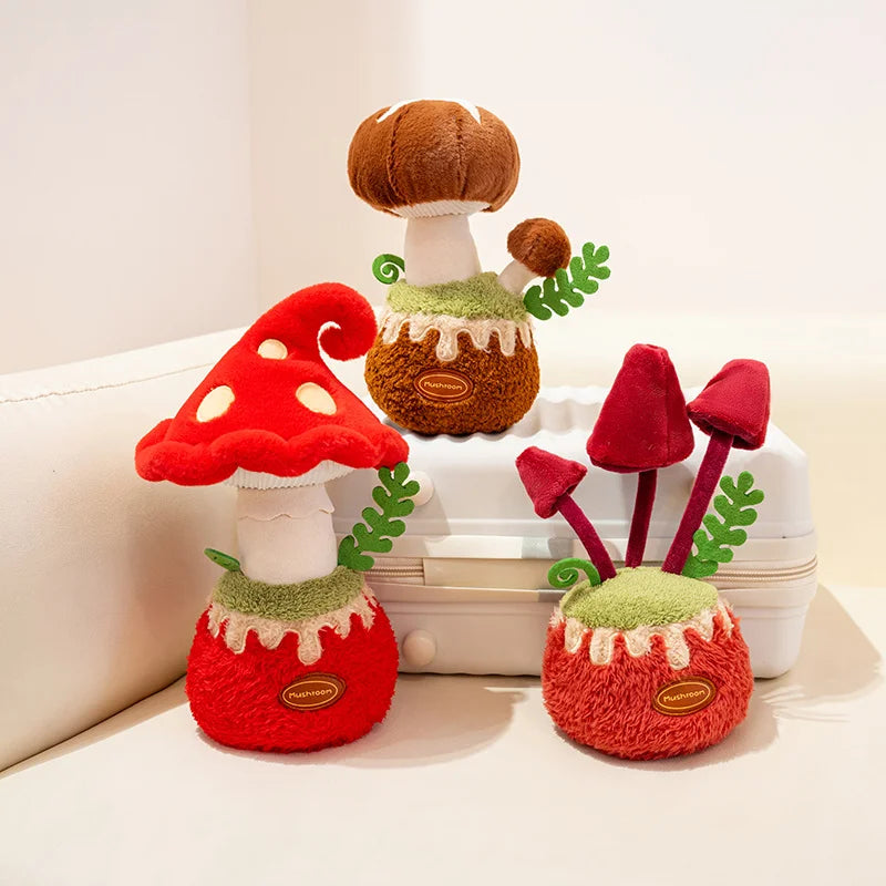 Potted Mushroom Plush | Kawaii Stuffed Mushroom in a Pot