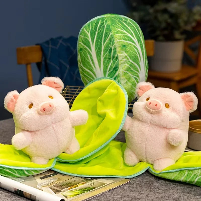 Kawaii Cabbage Pig Plush Pillow – Creative Cartoon Stuffed Cushion