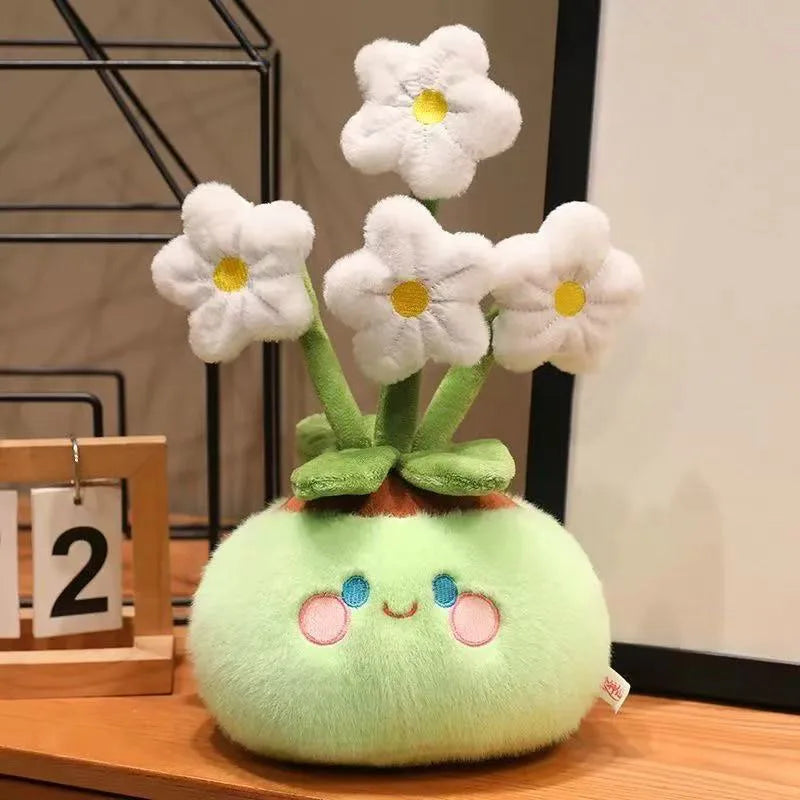 Cherry Blossom Potted Plush | Kawaii Stuffed Sakura Flower Decor