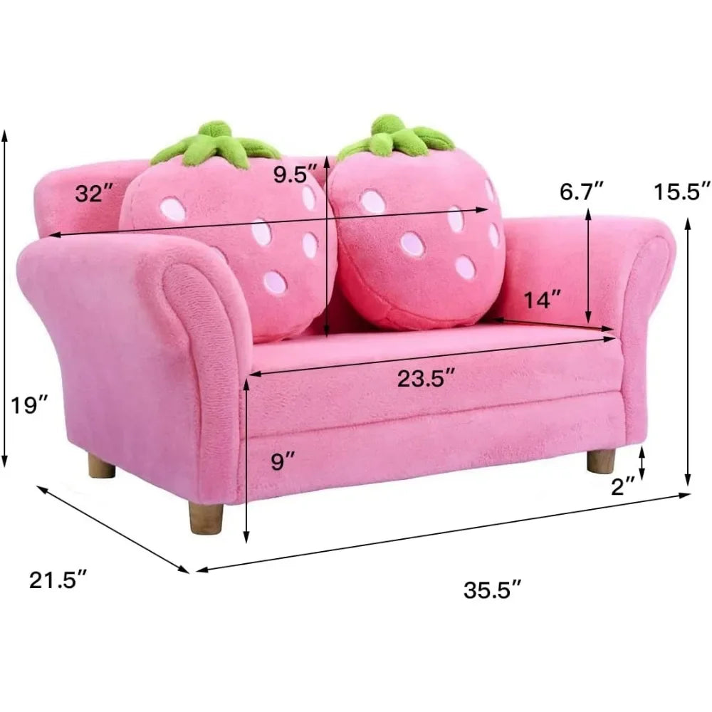 Conjunto de Sofás para Niños Sueño de Fresa - Cuatro Colores
