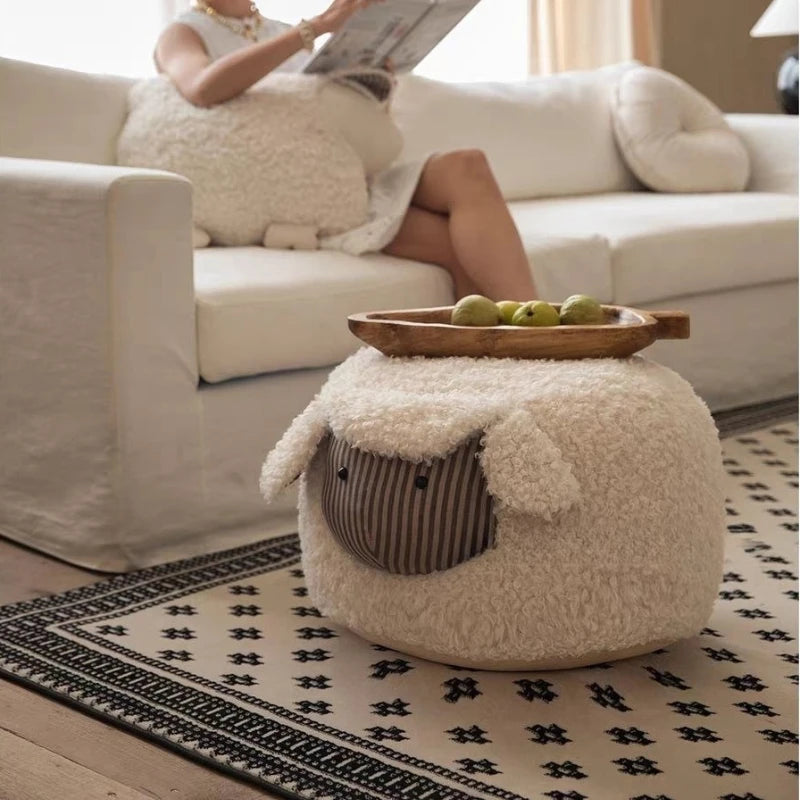 Living Room Fruit & Animal Ottoman | Food-Themed Decorative Footrest