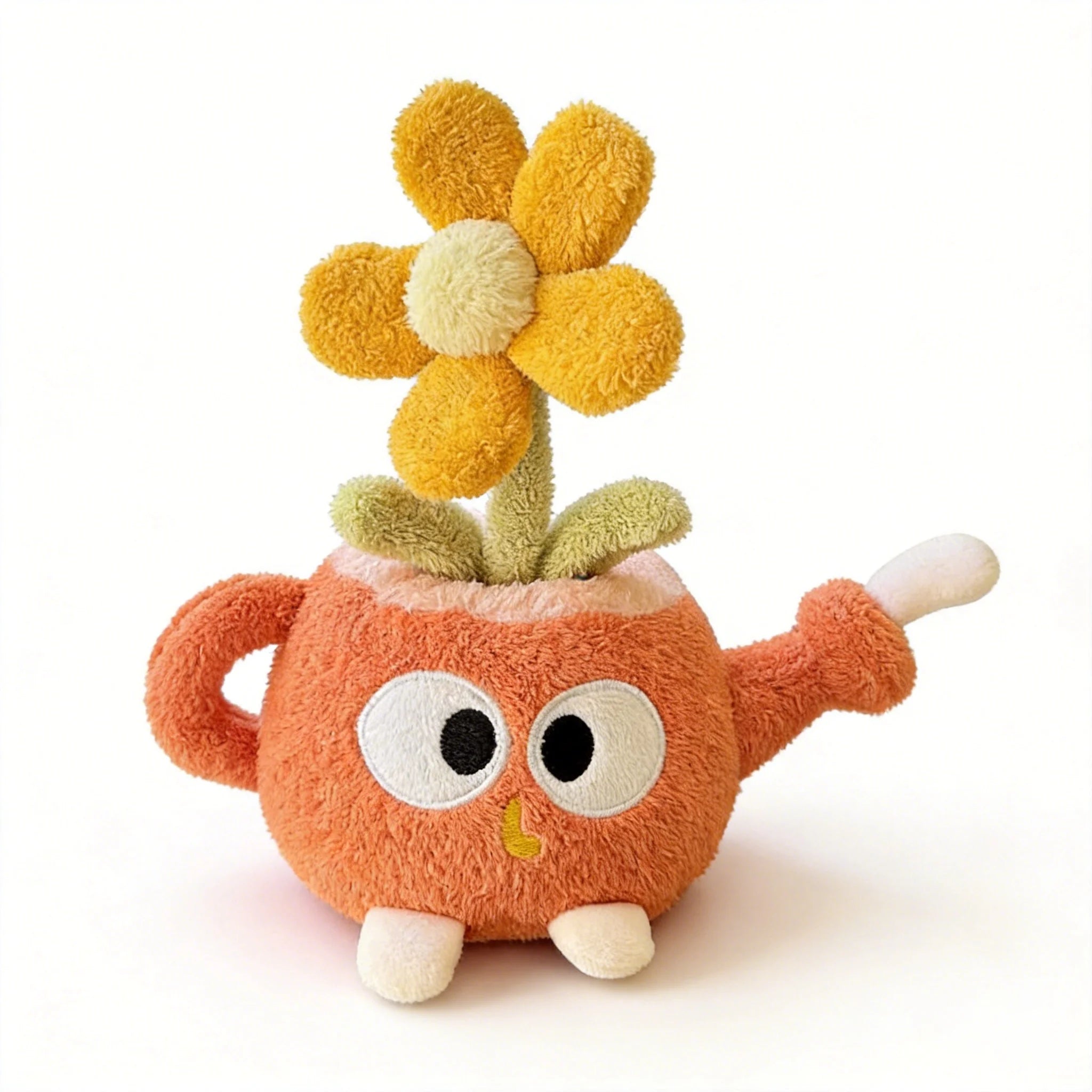 Solar Dancing Sunflower Plush | Smiley Flower Pot Desk Decor