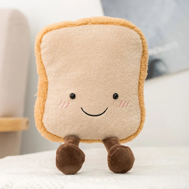 Cartoon Egg, Toast & Bread Plush Doll | Breakfast Food Stuffed Toy Set