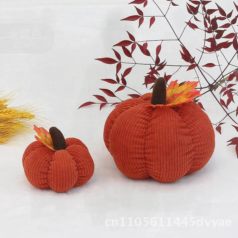 Thanksgiving Pumpkin Plush | Holiday Stuffed Gourd Décor