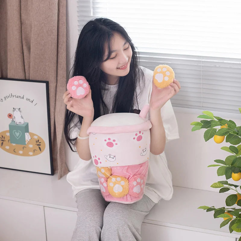 Cup of Bubble Tea Plush Toy | Cute Boba Drink Stuffed Animal