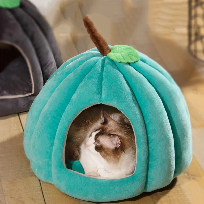 Banana-Shaped Cat & Dog Pet Bed | Kawaii Fruit Plush Sleeping Mat