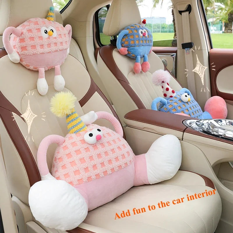 Cojín de Waffle de Cumpleaños de Peluche para Soporte de Cabeza/Lumbar, 14-20" | 35-50 centímetros