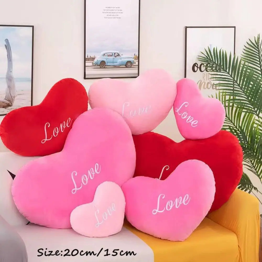 Plush Conversation Heart Throw Pillow