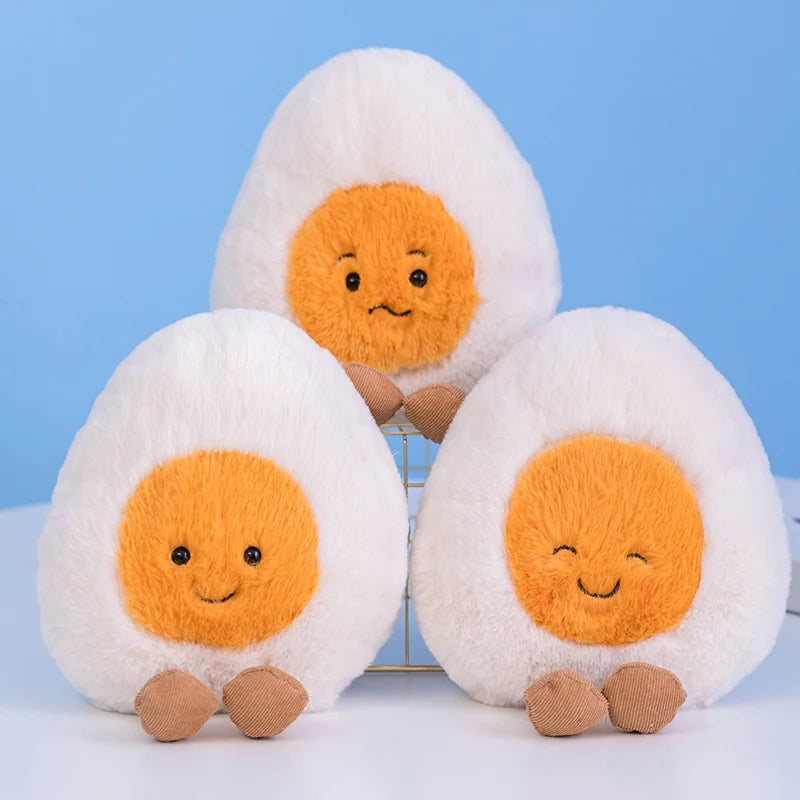 Plushie Emotional Hard-Boiled Egg, Six Designs, 9" | 23 cm