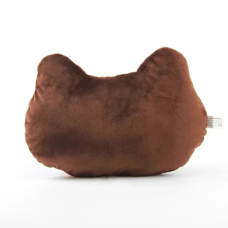 Cojín de asiento de peluche de sándwich de helado de gato, 9" | 25 centímetros