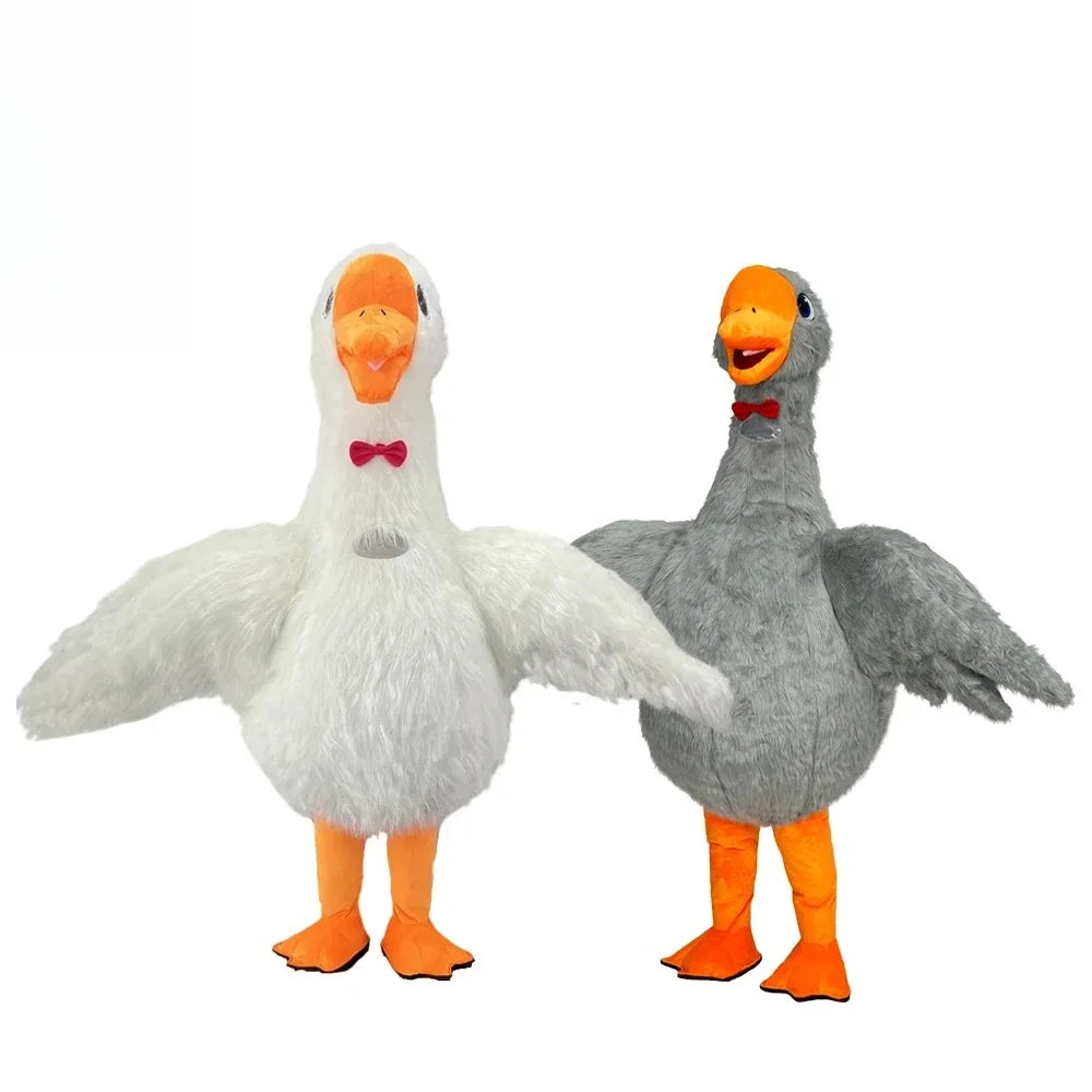 Plush Inflatable White Swan Costume - Two Colors - 2-2.6 m