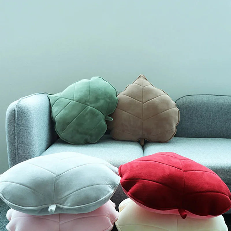Plushie Large Realistic Leaf Throw Pillow, 11 Colors, 5-20" | 13-50 cm