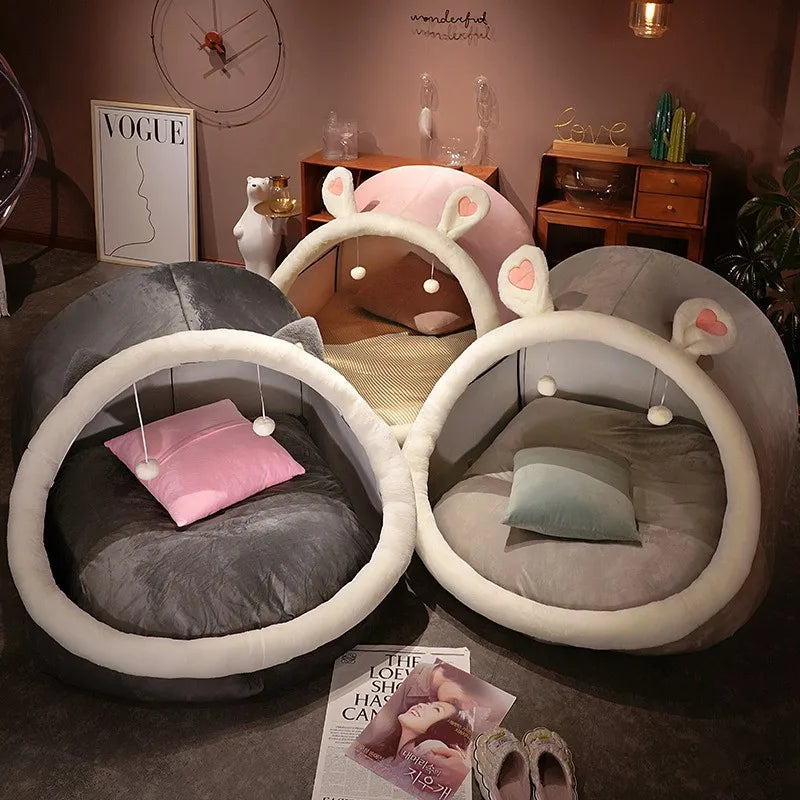 Giant Rabbit/Cat Plushie Tent Bed for Two People