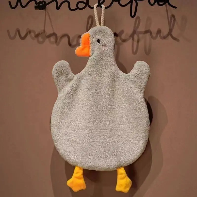 Cartoon Goose Hanging Hand Towel | Absorbent Kitchen & Bathroom Towel