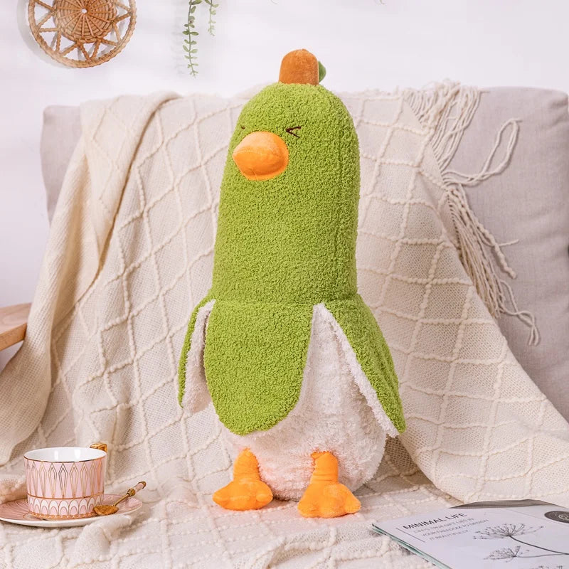 Pato de Pluche Fuzzy Banana, Dos Colores, 20" | 50 centímetros