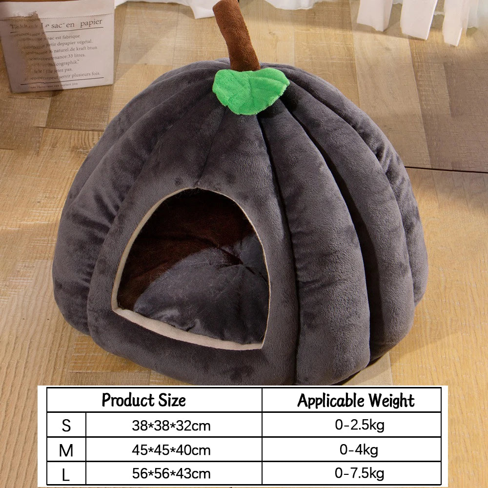Banana-Shaped Cat & Dog Pet Bed | Kawaii Fruit Plush Sleeping Mat
