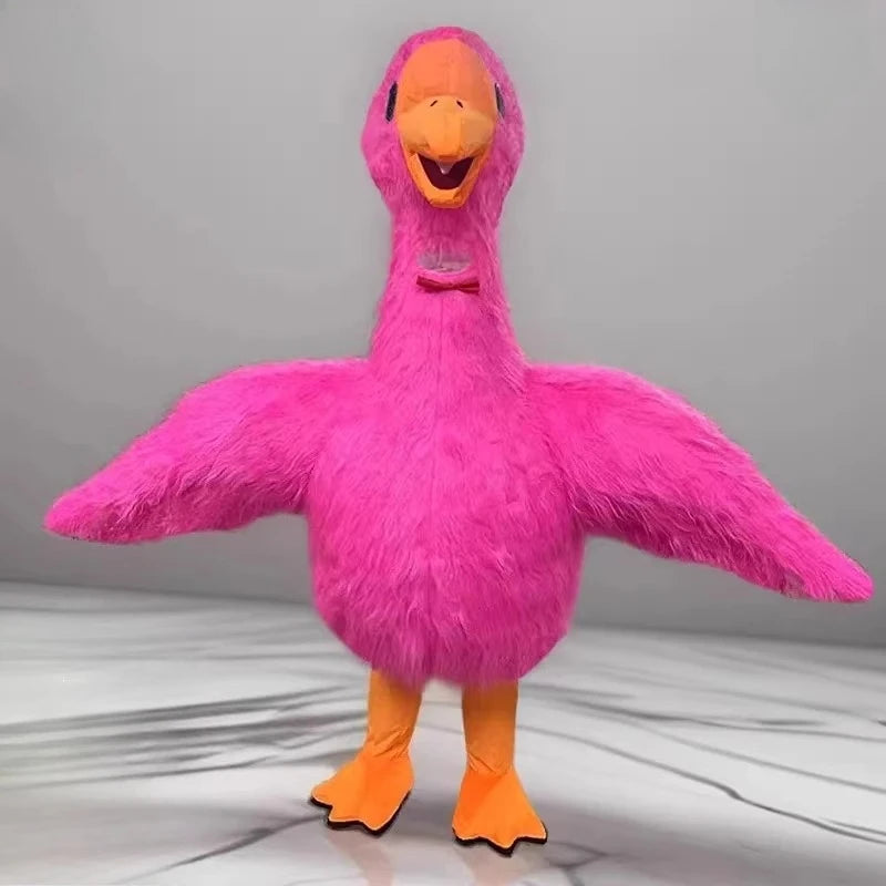 Costume de cygne blanc en peluche gonflable