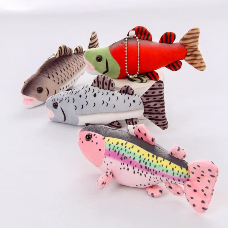 Tropical Fish Plush Pendant Keychain – Aquarium Catfish Doll