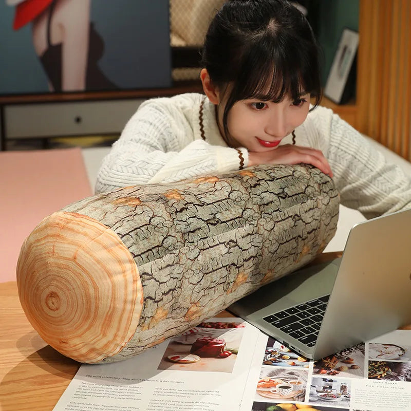 Peluches de tronco de madera realista, cuatro estilos, 20-28" | 50-70 centímetros