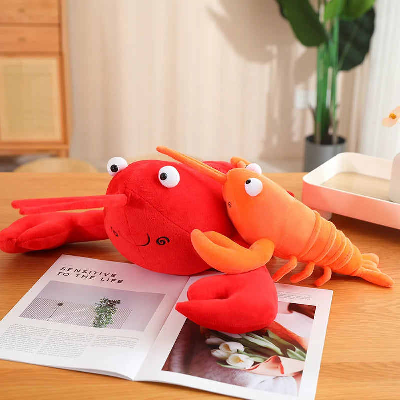 Juguete de peluche de langosta roja de dibujos animados, 12-31" | 30-80 centímetros