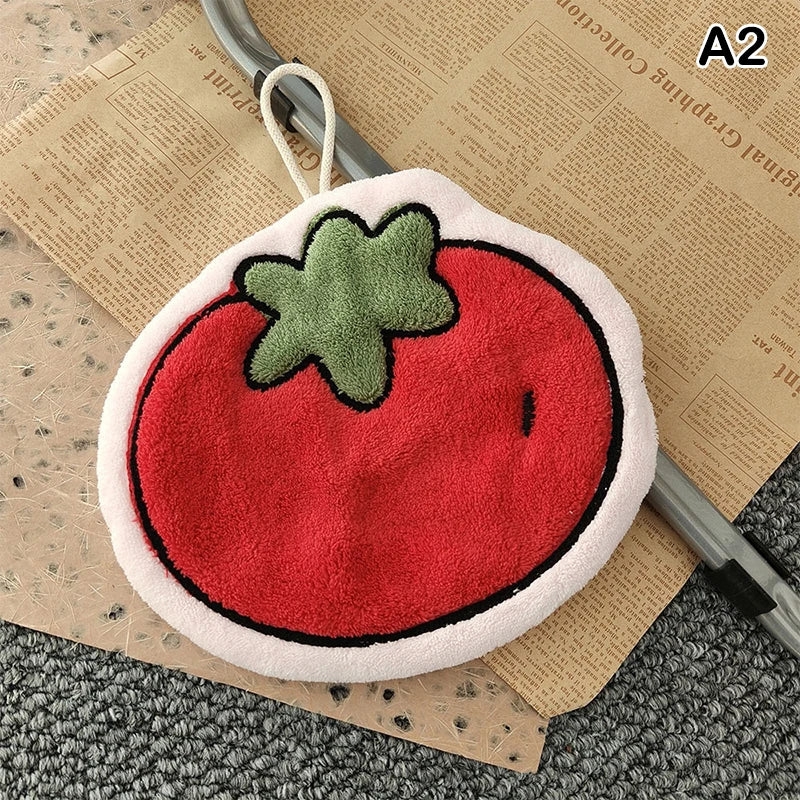 Vegetables Design Hand Towel | Cute Food-Print Absorbent Kitchen Towel