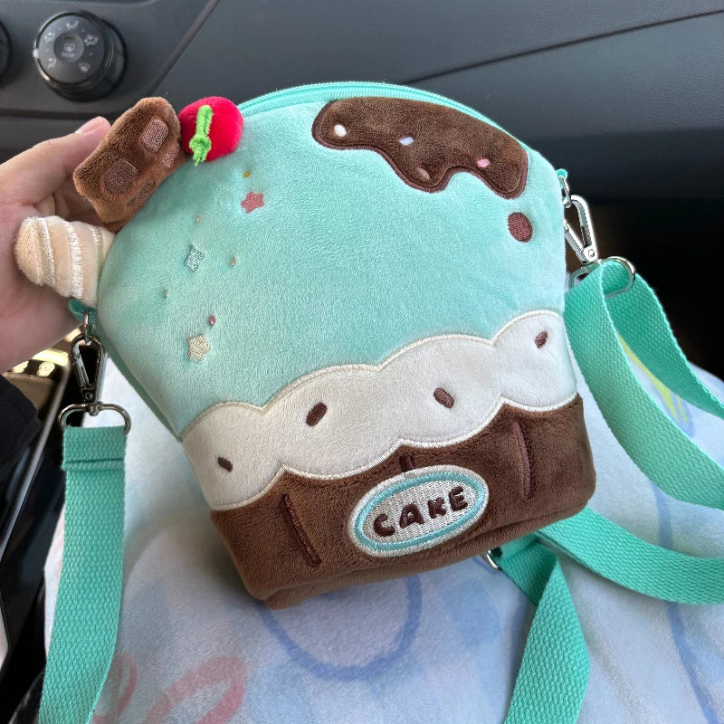 Kawaii Japanese Cartoon Patchwork Crossbody Bag – Y2K Style