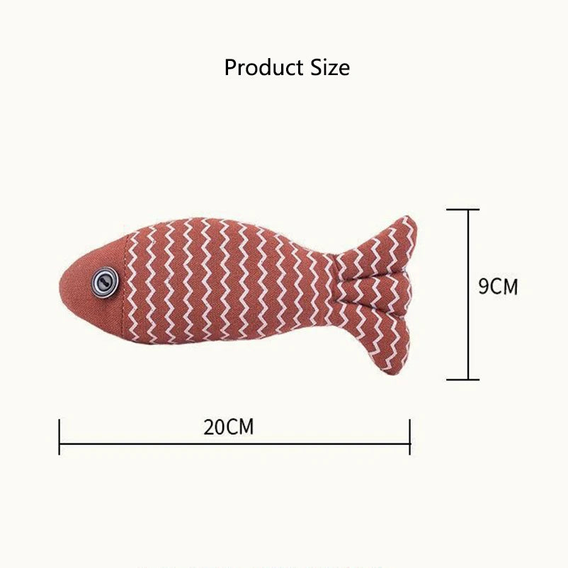 Plushie Fish Cat Catnip Toy, Three Colors, 7" | 19 cm