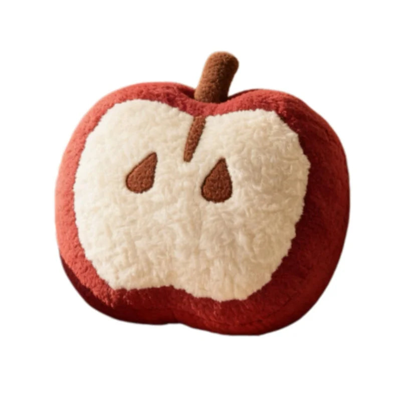 Red Apple Plush Toy | Cute Stuffed Fruit Pillow | soft stuffed plushie | view 7