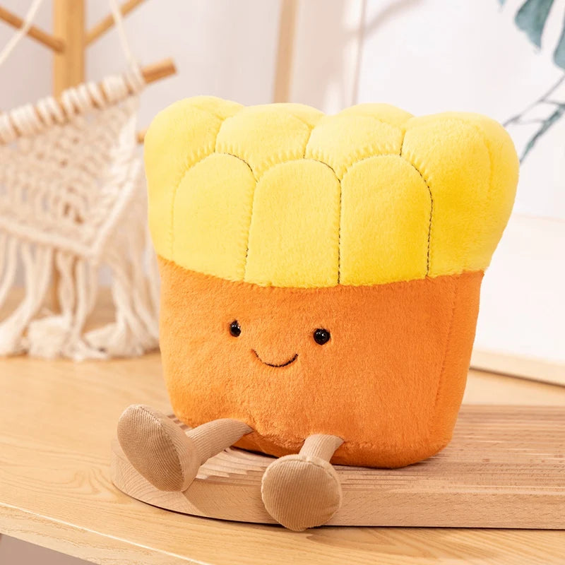 Cartoon Egg, Toast & Bread Plush Doll | Breakfast Food Stuffed Toy Set