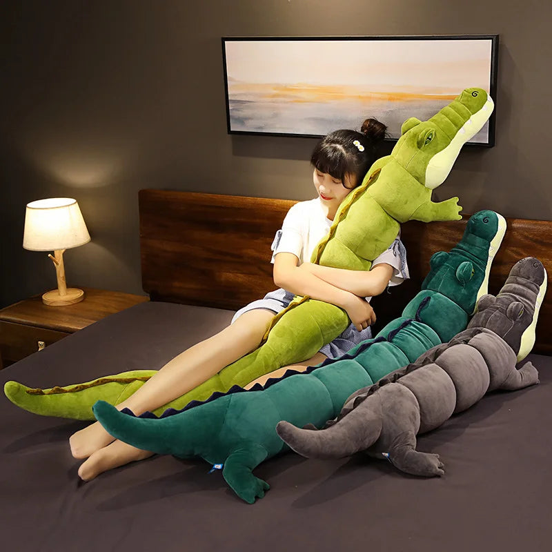Jumbo Krokodil Plüschspielzeug: Drei Farben, 2,6-5,9 ft | 80-180 cm
