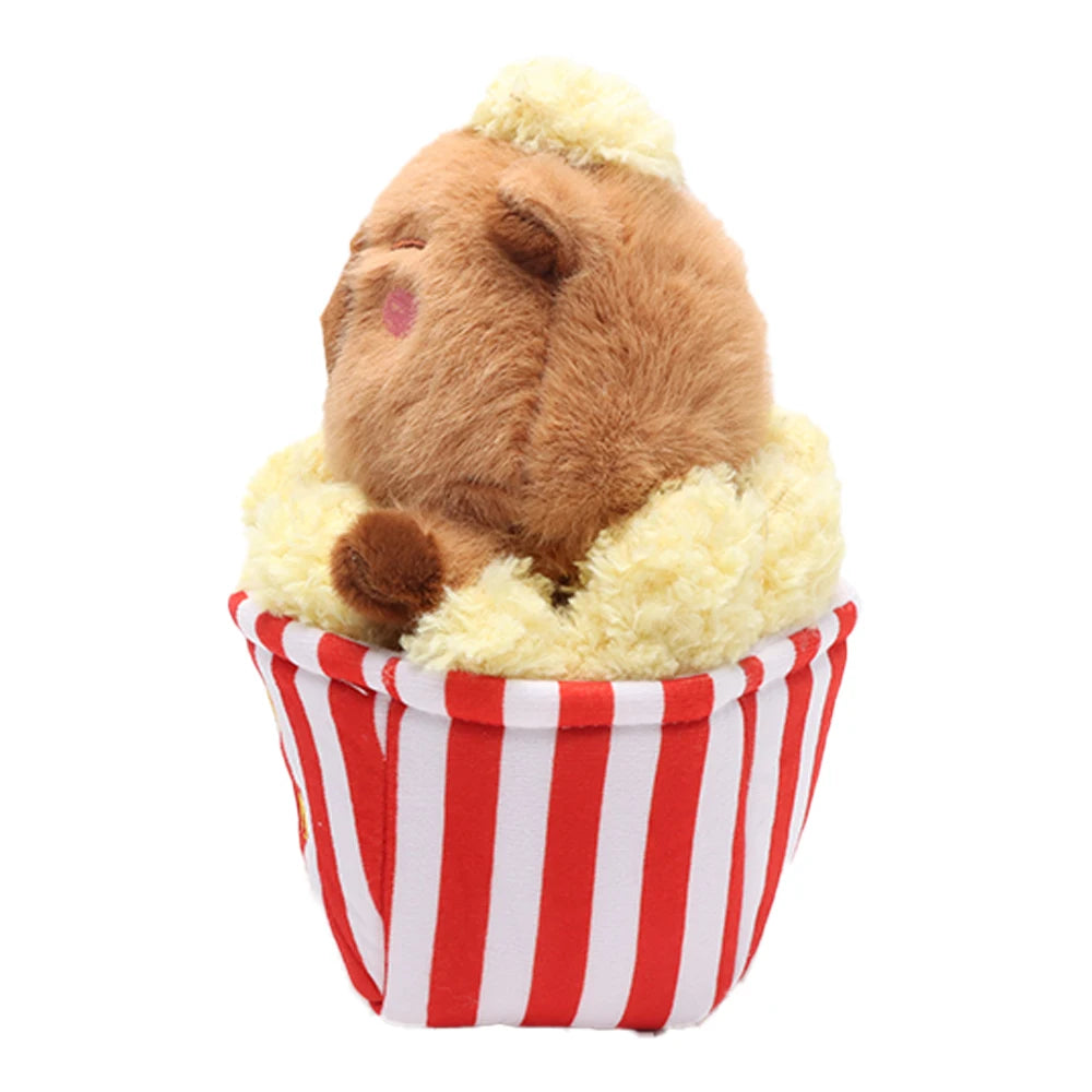 Puffed Rice Capybara Plush Toy | Cute Snack-Themed Stuffed Animal