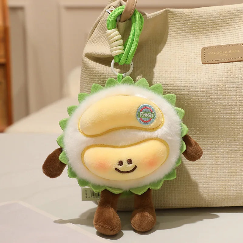 Kawaii Cartoon Fruit Plush Toys, Four Styles – Durian, Kiwi, Dragon Fruit, Banana