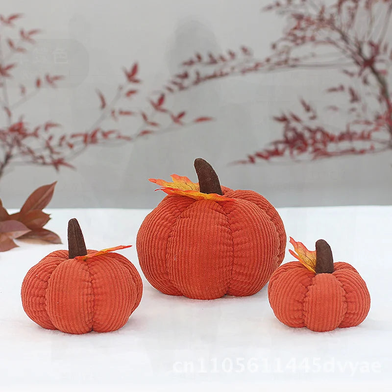 Thanksgiving Pumpkin Plush | Holiday Stuffed Gourd Décor