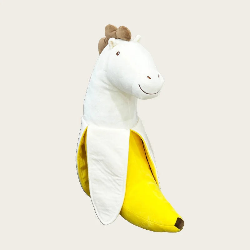 Banana Horse Plush Toy | Funny Hybrid Stuffed Animal, 48 cm