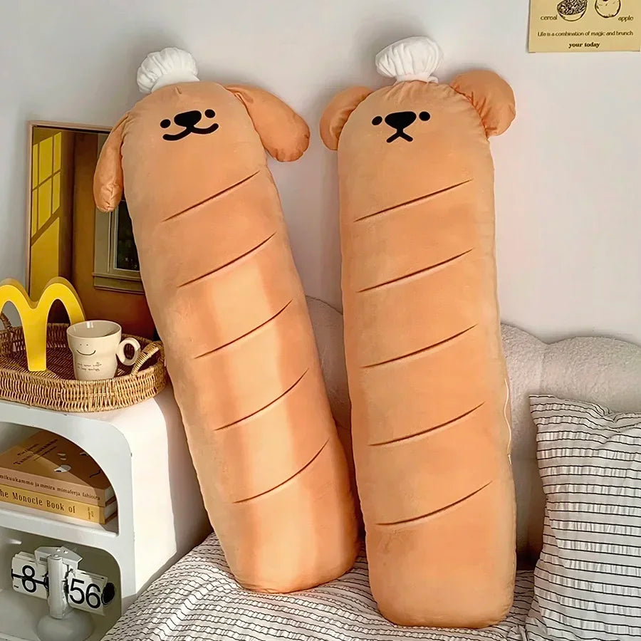 Bread-Themed Dog Back Cushion – Soft Long Plush Sofa Bed Pillow for Dogs
