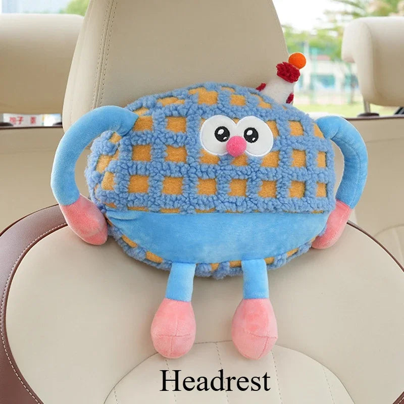Cojín de Waffle de Cumpleaños de Peluche para Soporte de Cabeza/Lumbar, 14-20" | 35-50 centímetros