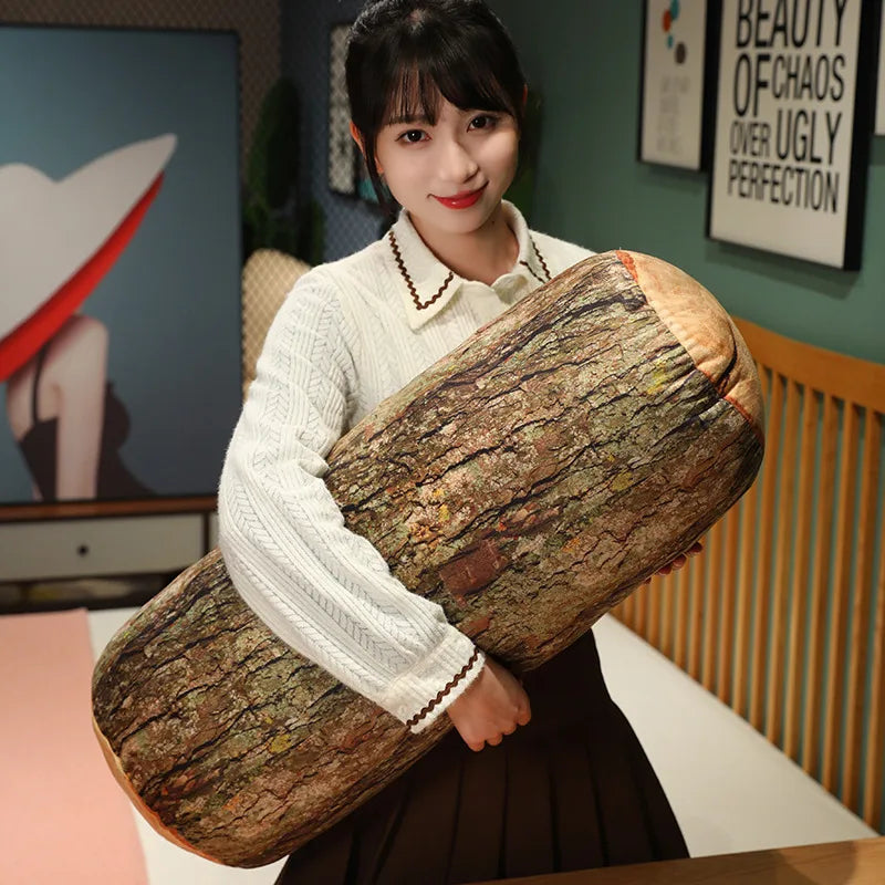 Peluches de tronco de madera realista, cuatro estilos, 20-28" | 50-70 centímetros