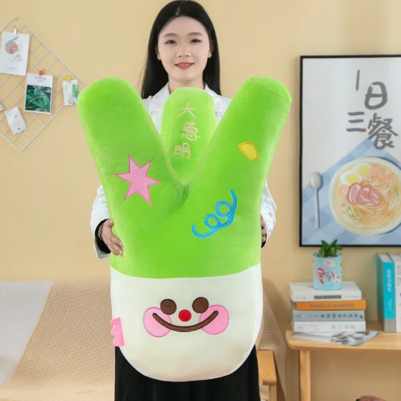 Scallion Green Onion Long Plush Body Pillow, 16-24" | 40-60 cm