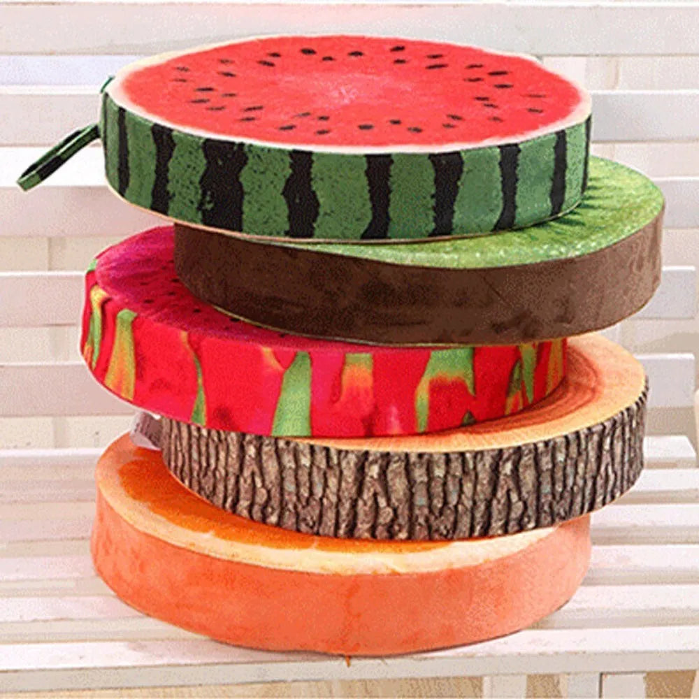 Cuscini in peluche a forma di frutta affettata, sei stili, 13" | 32 centimetri