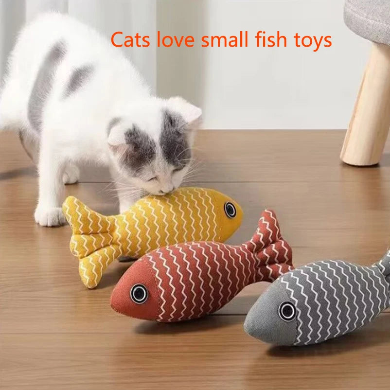 Plushie Fish Cat Catnip Toy, Three Colors, 7" | 19 cm