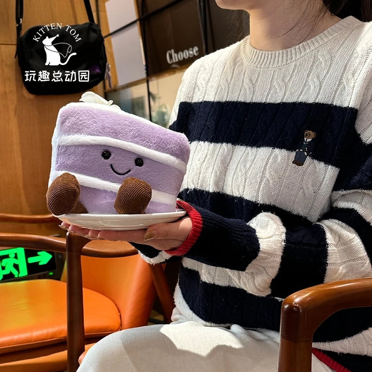 Kawaii Taro Tea & Cake Plush Set | Stuffed Teapot, Cup & Cake Toys, 8\" | 20 cm