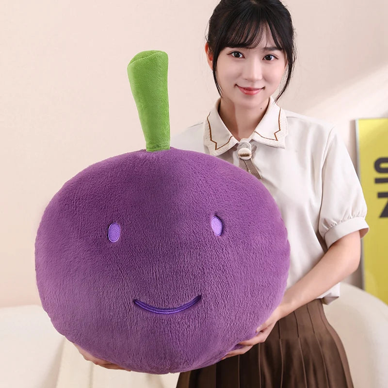 Grape Cluster Plush Toy | Cute Stuffed Fruit Plushie | soft stuffed plushie | detail view