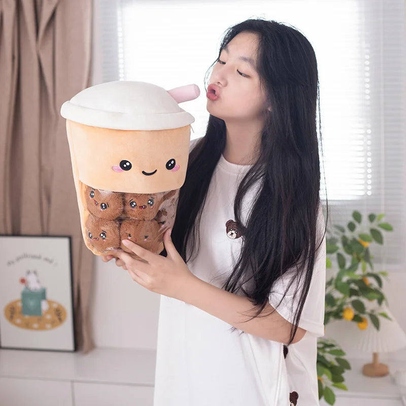 Cup of Bubble Tea Plush Toy | Cute Boba Drink Stuffed Animal