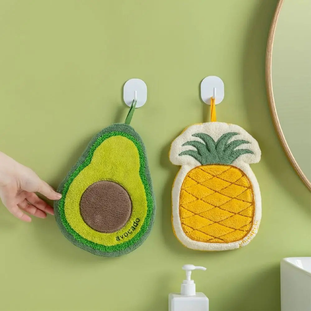 Cartoon Fruit Hand Towel | Soft Absorbent Bathroom & Kitchen Cloth