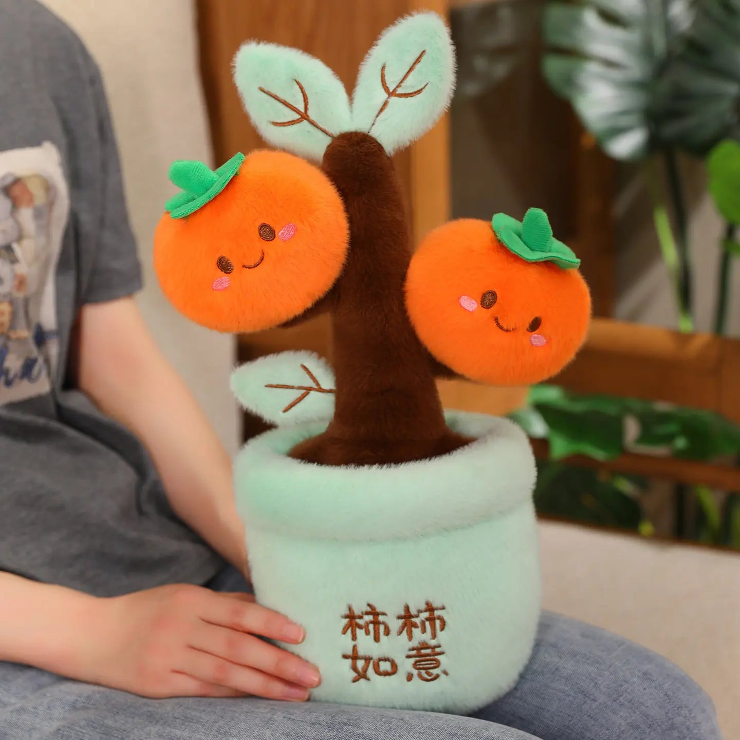 Oranges & Bamboo Potted Plant Decoration | Faux Fruit Plant Décor