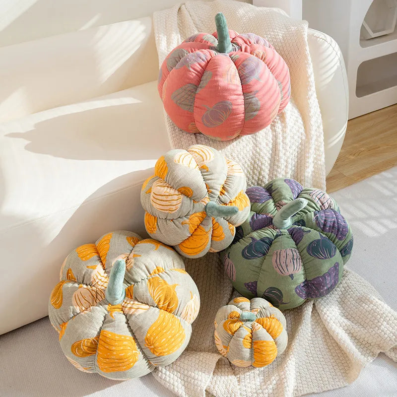 Pumpkin Throw Pillow – Plush Cotton Fluffy Soft Cozy Home Decor