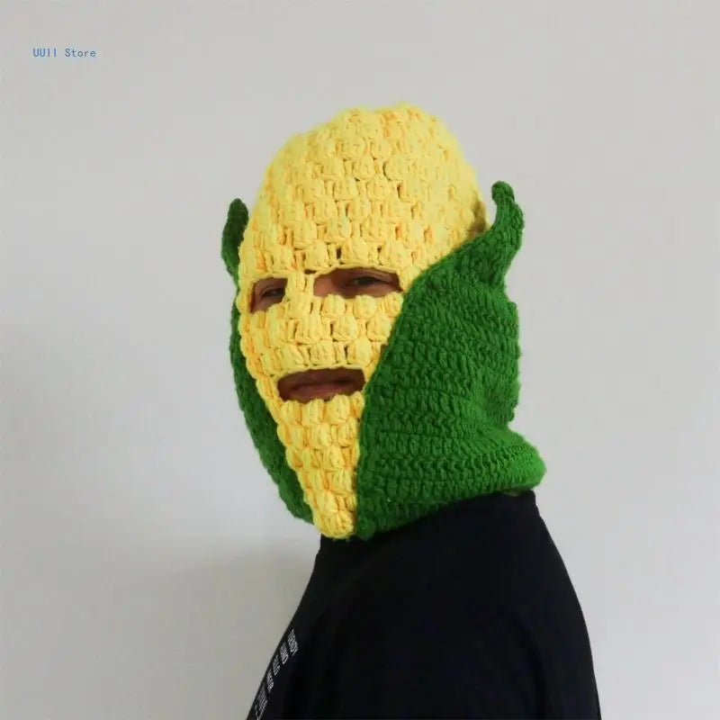 Corn Balaclava Knit Hat | Novelty Halloween Costume Cap